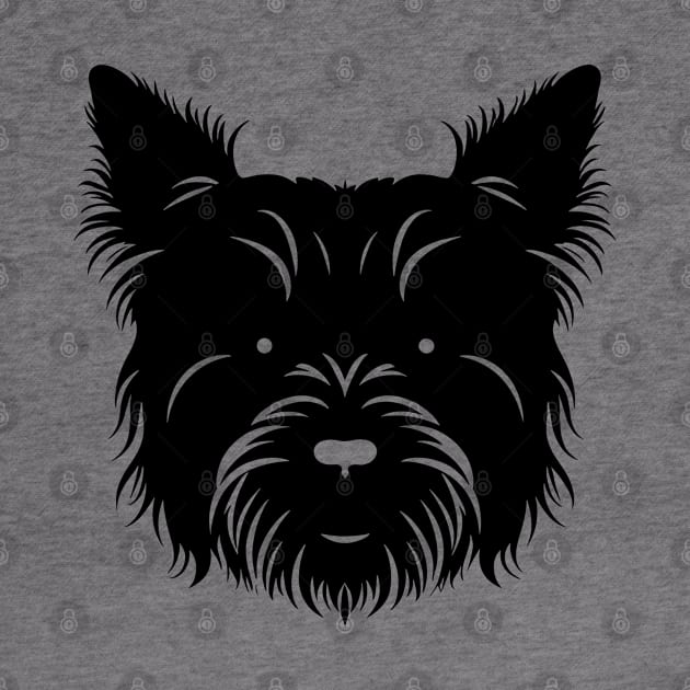 Yorkshire Terrier Silhouette by Graceful Designs